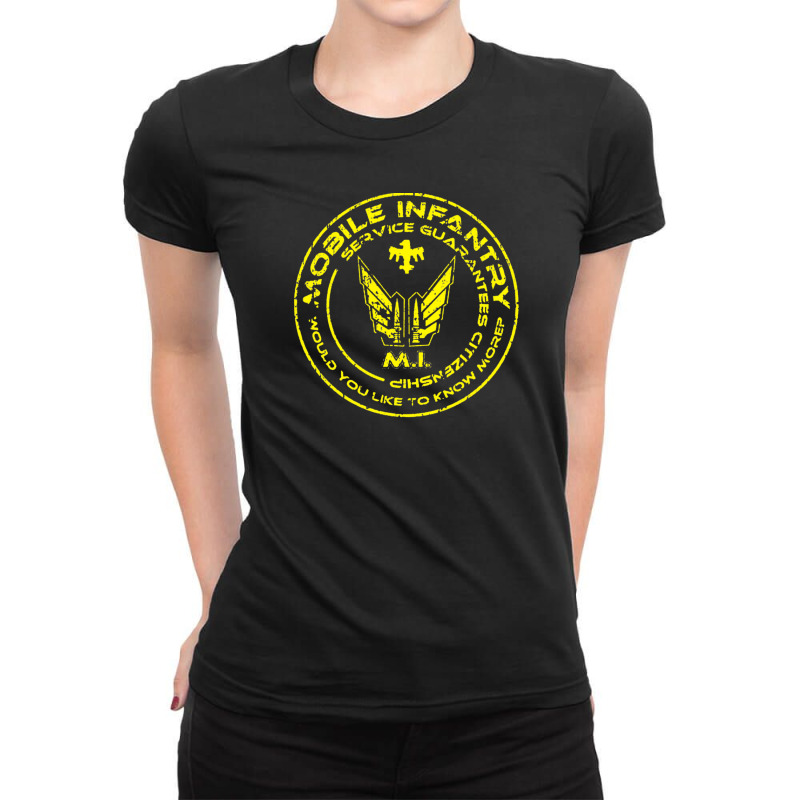 Starship Troopers - Mobile Infantry Patch Ladies Fitted T-Shirt by cm-arts | Artistshot