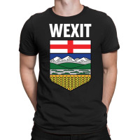 Wexit Alberta With Coat Of Arm Shield Canada Separation Movement Black T-shirt | Artistshot