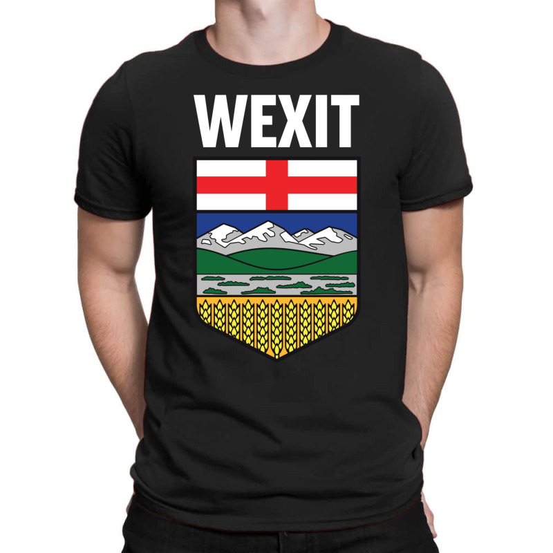 Wexit Alberta With Coat Of Arm Shield Canada Separation Movement Black T-Shirt by cm-arts | Artistshot