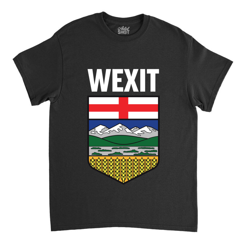 Wexit Alberta With Coat Of Arm Shield Canada Separation Movement Black Classic T-shirt by cm-arts | Artistshot