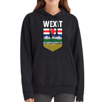 Wexit Alberta With Coat Of Arm Shield Canada Separation Movement Black Vintage Hoodie | Artistshot