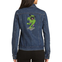 The Incredible Pug Ladies Denim Jacket | Artistshot