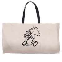 Calvin & Hobbes Comic Running Naked Weekender Totes | Artistshot
