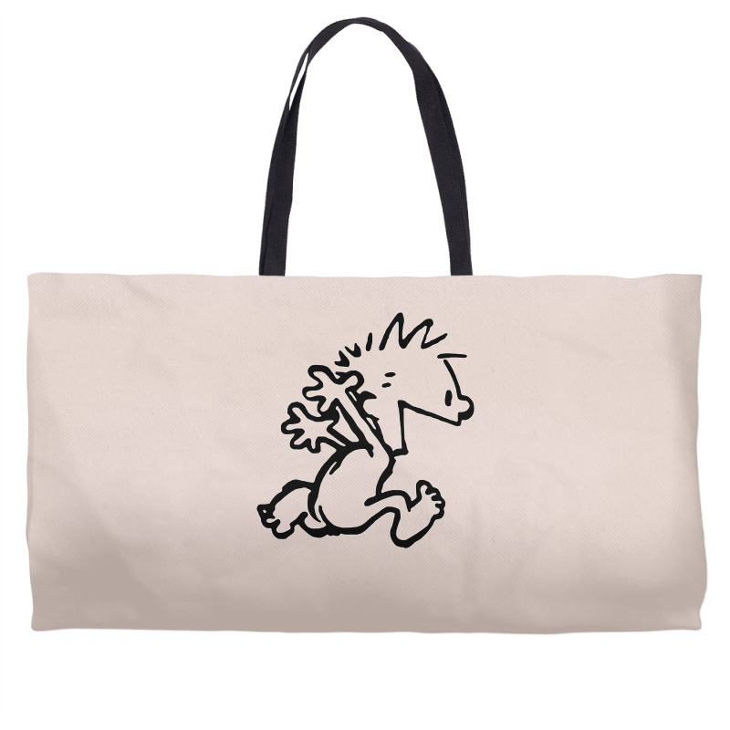 Calvin & Hobbes Comic Running Naked Weekender Totes | Artistshot