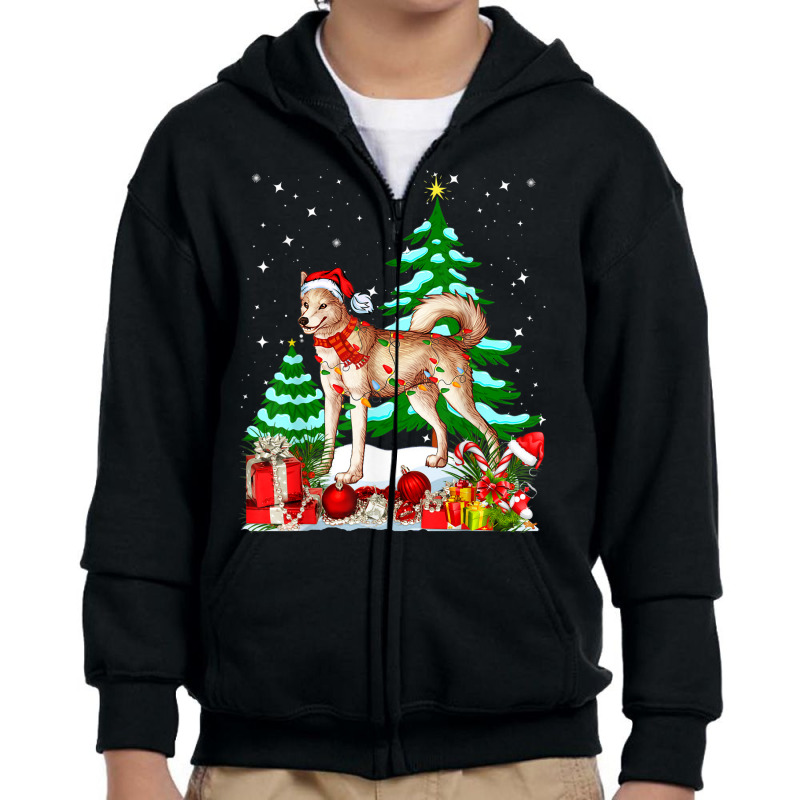 Funny Canaan Dog Christmas Xmas Cute Youth Zipper Hoodie by Color | Artistshot