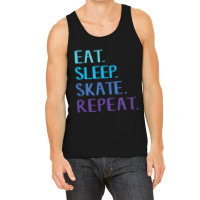 Eat Sleep Skate Repeat Ice Or Roller Skating Tank Top | Artistshot