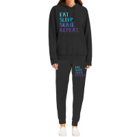 Eat Sleep Skate Repeat Ice Or Roller Skating Hoodie & Jogger Set | Artistshot