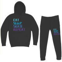 Eat Sleep Skate Repeat Ice Or Roller Skating Hoodie & Jogger Set | Artistshot