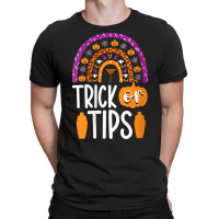 Womens Trick Or Tips Bartender Halloween Bartending Mixologist V Neck T-shirt | Artistshot