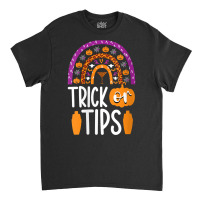 Womens Trick Or Tips Bartender Halloween Bartending Mixologist V Neck Classic T-shirt | Artistshot