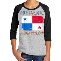 Hispanic Heritage Month Panama Flag Latino Panamanian Pride T Shirt Youth 3/4 Sleeve | Artistshot