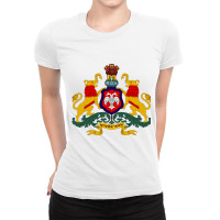 Karnataka Coat Of Arms, India Ladies Fitted T-shirt | Artistshot