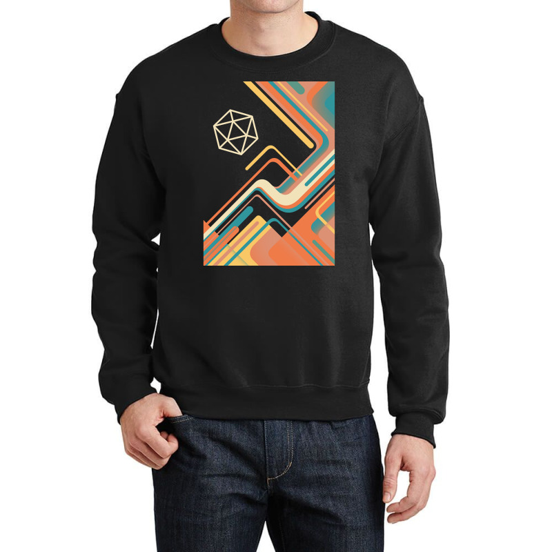 Vintage Colors 80s Polyhedral D20 Dice Crewneck Sweatshirt by Kosdapen517 | Artistshot