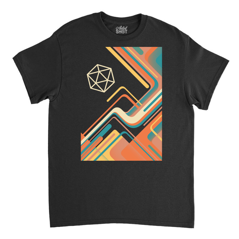 Vintage Colors 80s Polyhedral D20 Dice Classic T-shirt by Kosdapen517 | Artistshot