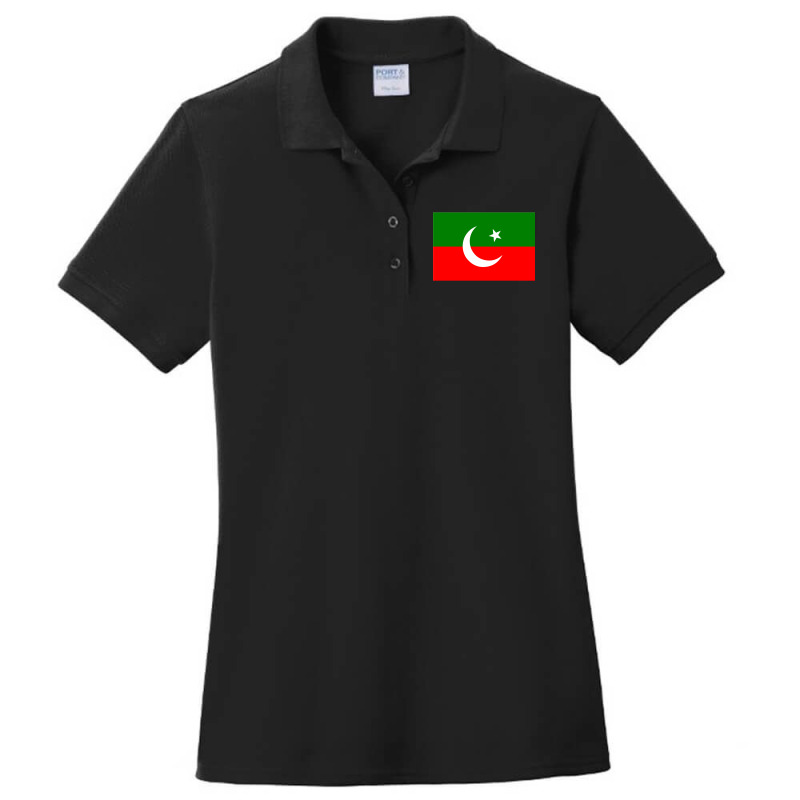 Imran Khan Pti Flag Glossy S Ladies Polo Shirt by cm-arts | Artistshot