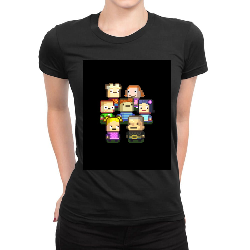 Graphic Kindergarten Game Characters Art Png Ladies Fitted T-Shirt by cm-arts | Artistshot