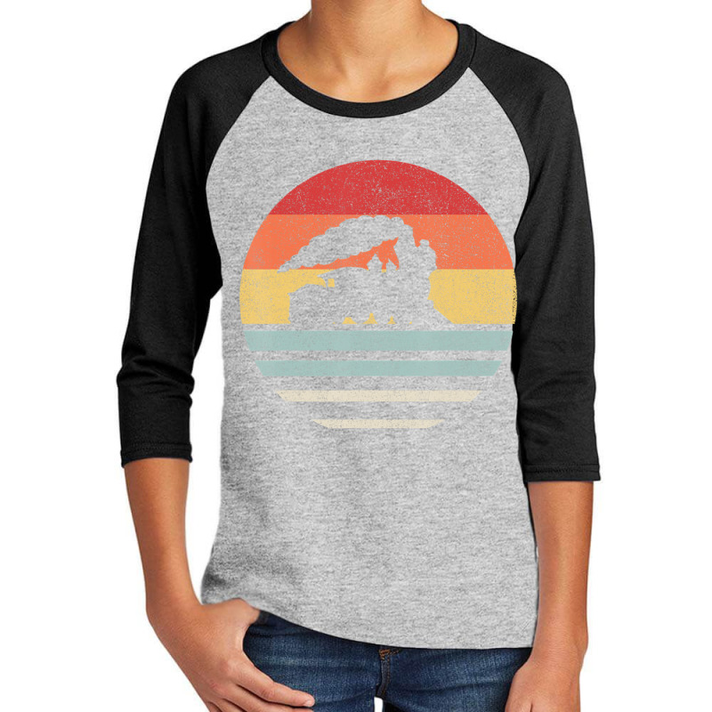 Retro Train Trains Lover Steam Train Vintage Youth 3/4 Sleeve | Artistshot