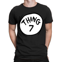 Dr. Seuss Thing 7 Emblem Red T-shirt | Artistshot