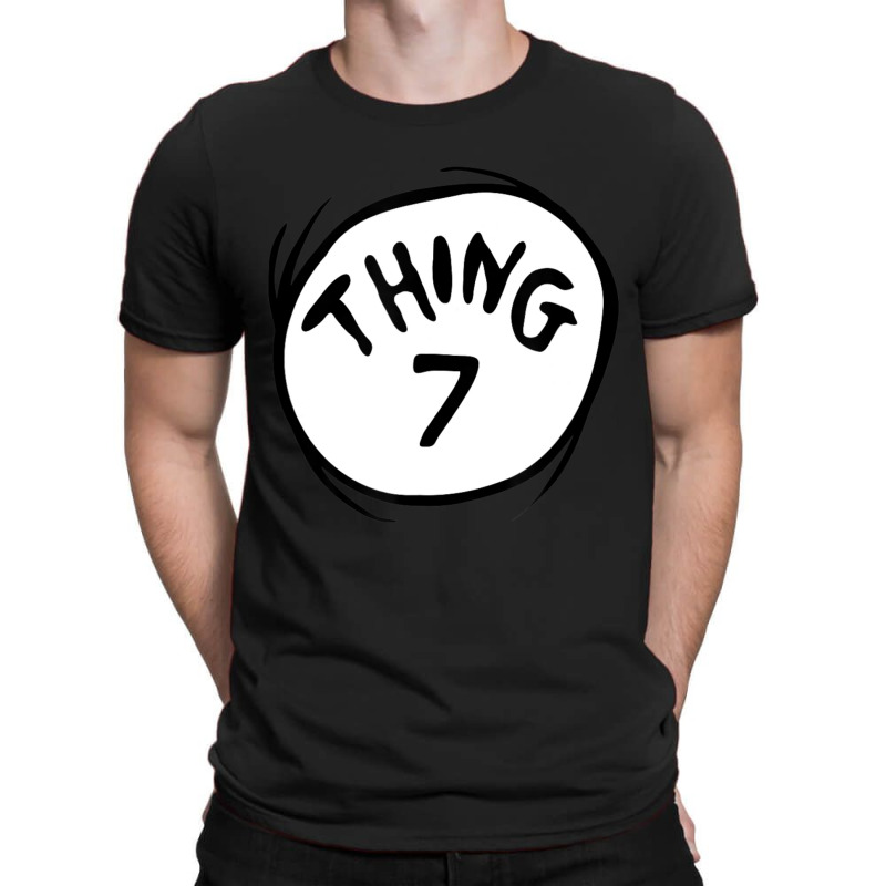 Dr. Seuss Thing 7 Emblem Red T-shirt | Artistshot