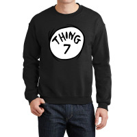 Dr. Seuss Thing 7 Emblem Red Crewneck Sweatshirt | Artistshot