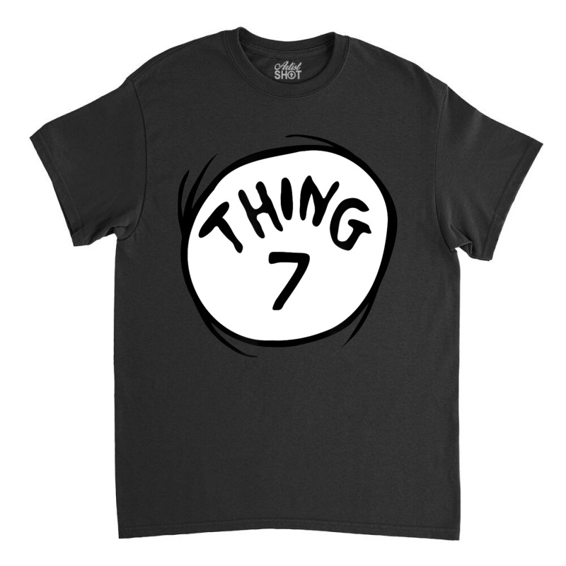 Dr. Seuss Thing 7 Emblem Red Classic T-shirt | Artistshot