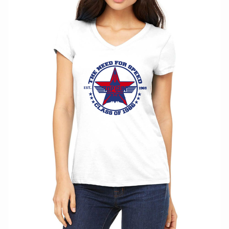 Top Gun Class Of 1986 Women's V-Neck T-Shirt by Koiku | Artistshot