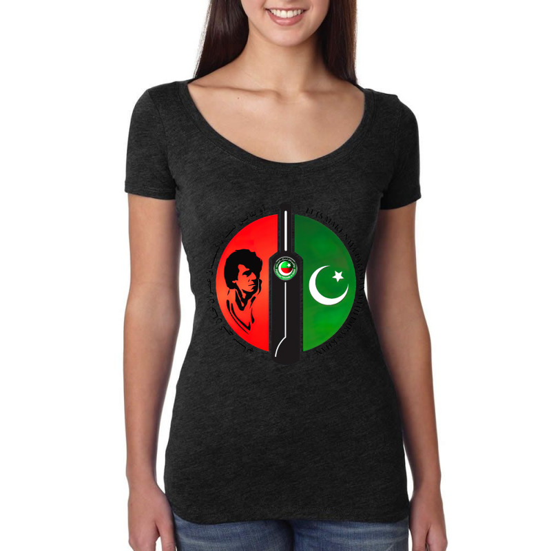 Pakistan Pti Party Flag Women's Triblend Scoop T-shirt by cm-arts | Artistshot