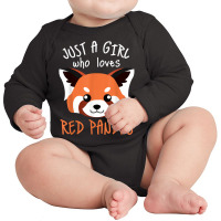 Red Panda Plushie Red Panda Tail Cute Red Panda Stuffed Toy T Shirt Long Sleeve Baby Bodysuit | Artistshot