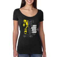 Transformers Bumblebee Awesome Overload Split V-neck Women's Triblend Scoop T-shirt | Artistshot