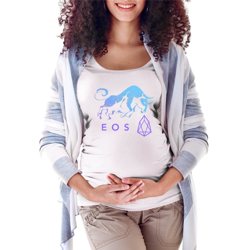 Eos Crypto Trade Bullrun Hodl To Be Blockchain Millionaire Maternity Scoop Neck T-shirt by thutrinh | Artistshot