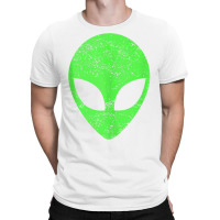 Green Alien Head Distressed Vintage Storm Area 51 Tank Top T-shirt | Artistshot