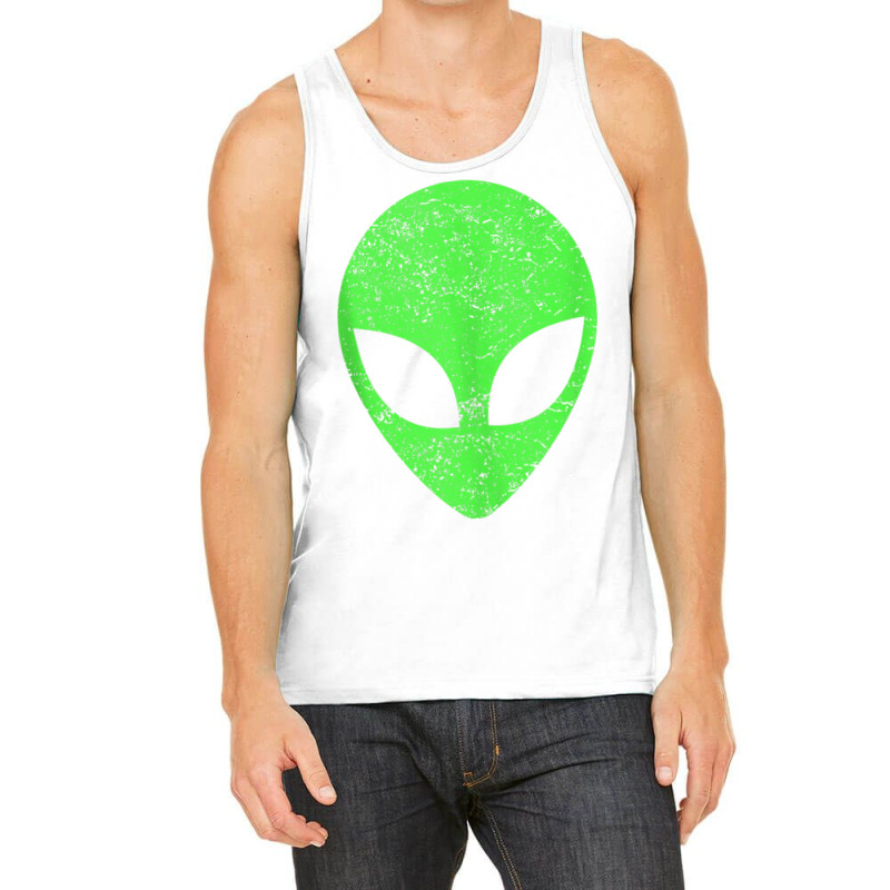 Green Alien Head Distressed Vintage Storm Area 51 Tank Top Tank Top | Artistshot