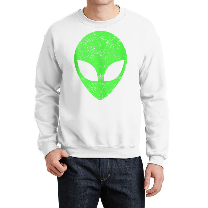 Green Alien Head Distressed Vintage Storm Area 51 Tank Top Crewneck Sweatshirt | Artistshot