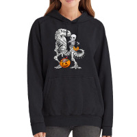 Skeleton Dinosaur T Rex Boys Halloween Mummy Funny Pumpkin Vintage Hoodie | Artistshot