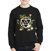 White Polyhedral D20 Dice Plants Flowers And Succulents Youth Sweatshirt | Artistshot