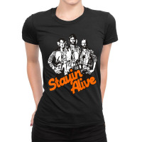 Stayinalivebeegeesband Ladies Fitted T-shirt | Artistshot