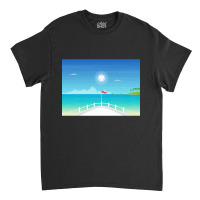 Yacht Cruise Summer Vacation Polyhedral Dice Sun Rpg Landscape Classic T-shirt | Artistshot