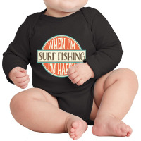 Surf Fishing Vintage Sports Fisherman Long Sleeve Baby Bodysuit | Artistshot