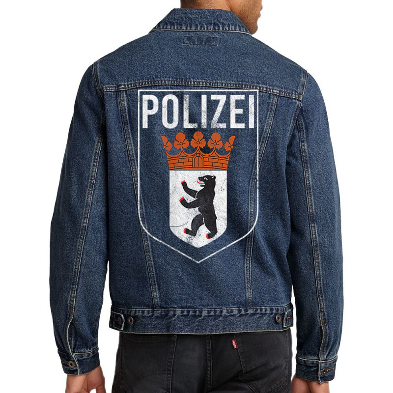 Berlin Police Polizei Gift For German Police T Shirt Men Denim Jacket | Artistshot