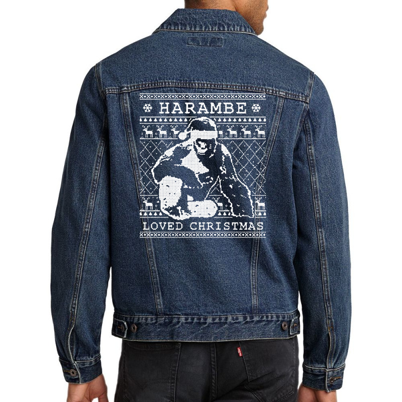 Harambe Loved Christmas [tb] Men Denim Jacket | Artistshot