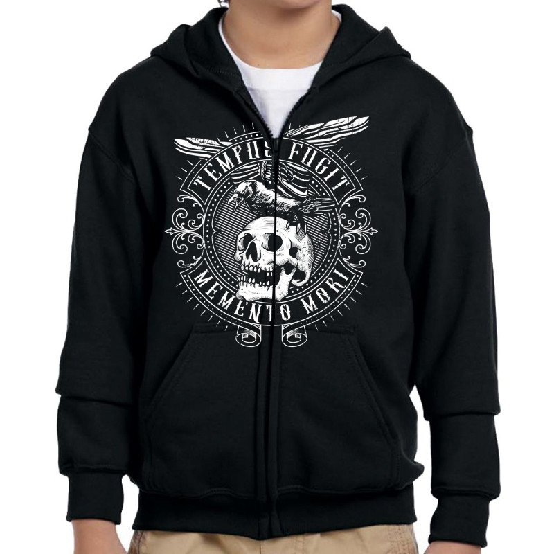 Tempus Fugit Memento Mori Latin Phrase Long Sleeve T Shirt Youth Zipper Hoodie | Artistshot