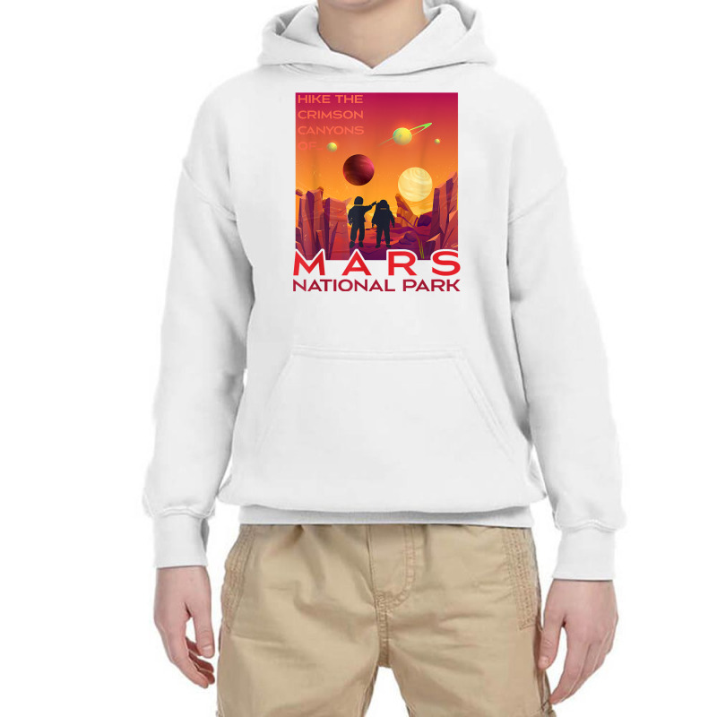 Mars National Park Vintage Sci Fi Martian Exploration Space T Shirt Youth Hoodie by cm-arts | Artistshot