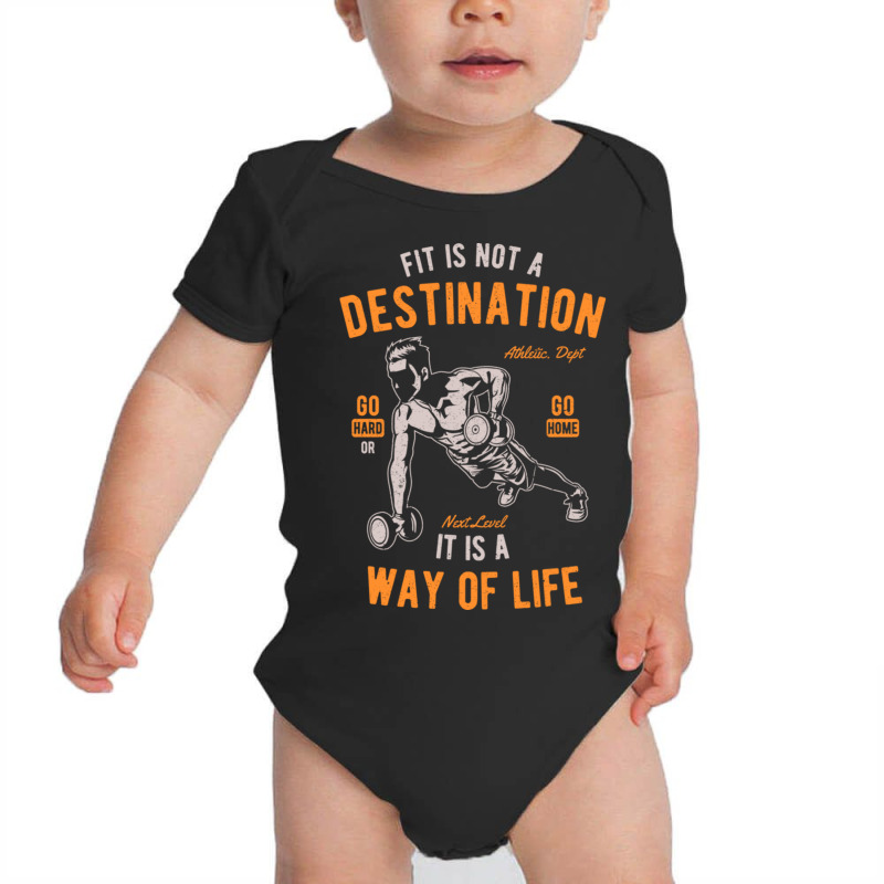 Fitness Gym   Fit Way Of Life, Work Out , Push Ups Baby Bodysuit by wempyar | Artistshot