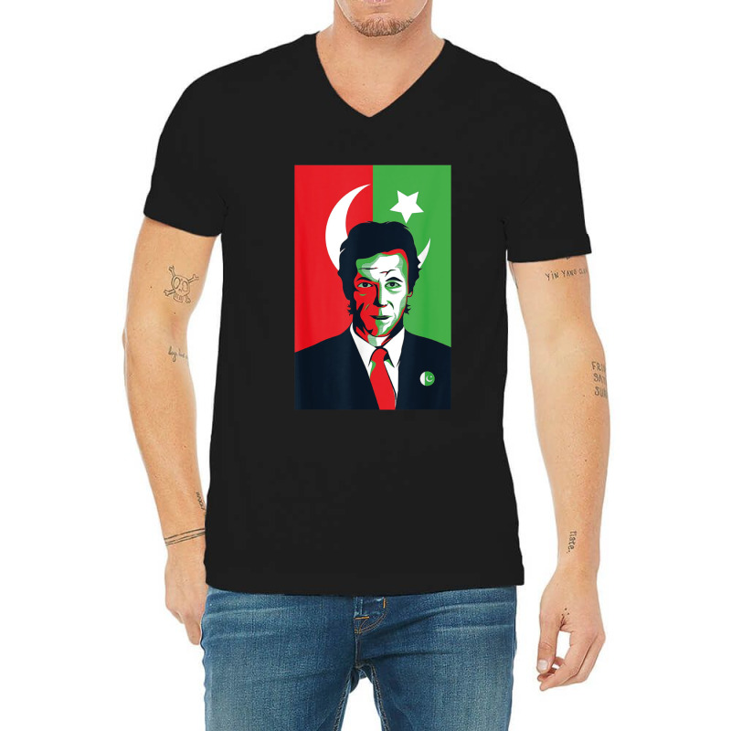 Pti Imran Khan Pakistan Pti Imran Khan Pakistan Pti Imran Khan Pakista V-Neck Tee by cm-arts | Artistshot