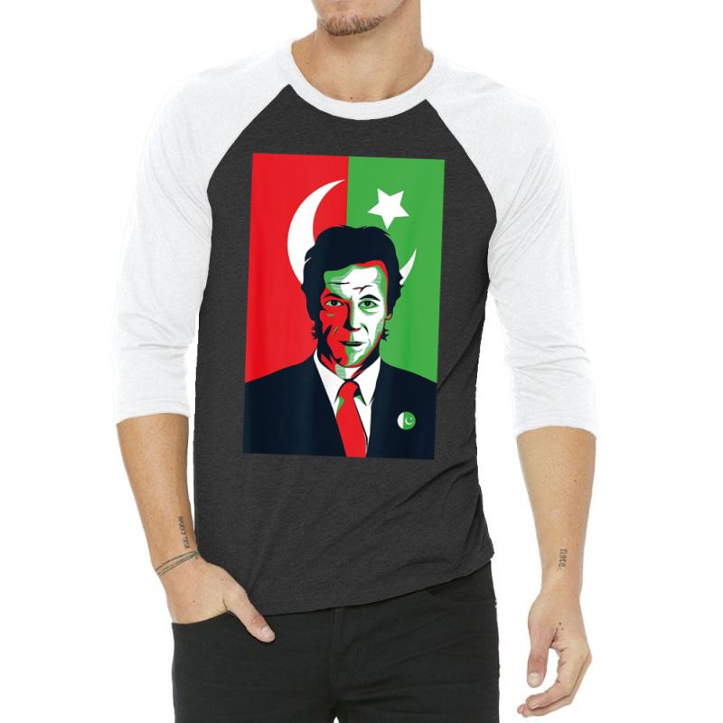 Pti Imran Khan Pakistan Pti Imran Khan Pakistan Pti Imran Khan Pakista 3/4 Sleeve Shirt by cm-arts | Artistshot