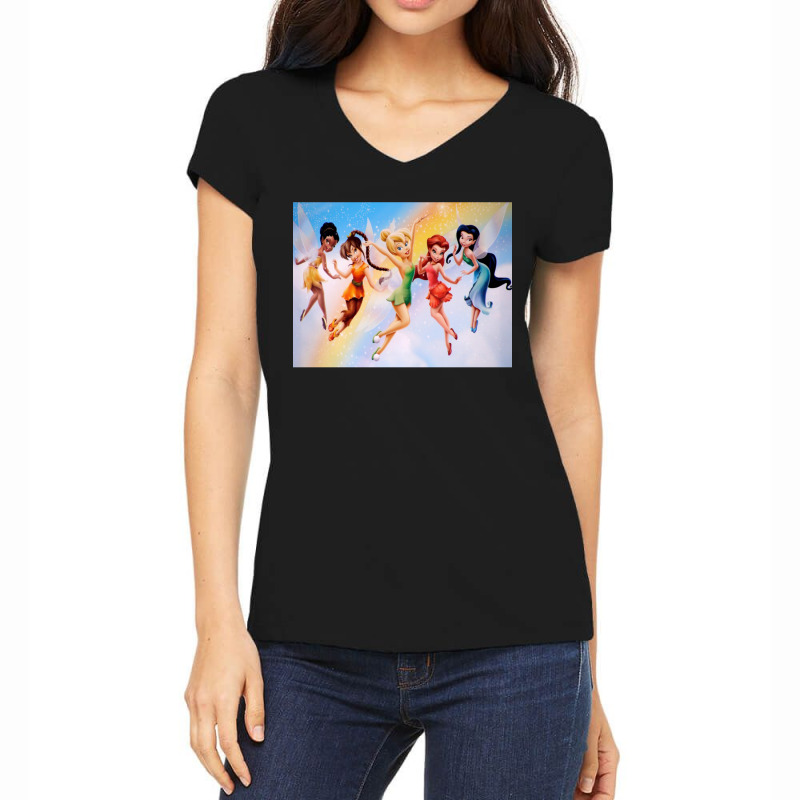 Tinkerbell & Friends Women's V-Neck T-Shirt by cm-arts | Artistshot