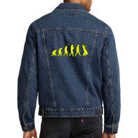 Evolution Timeline Singer Female Yellow Design 1 Men Denim Jacket | Artistshot