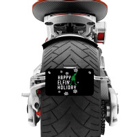 Happy Elfin Holiday [gemuk] Motorcycle License Plate | Artistshot