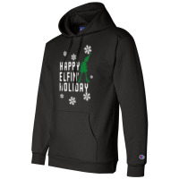 Happy Elfin Holiday [gemuk] Champion Hoodie | Artistshot