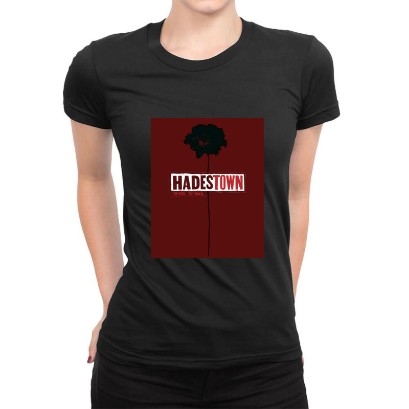 Hadestown Carnation Black Ladies Fitted T-Shirt by JAMESDSHARP | Artistshot